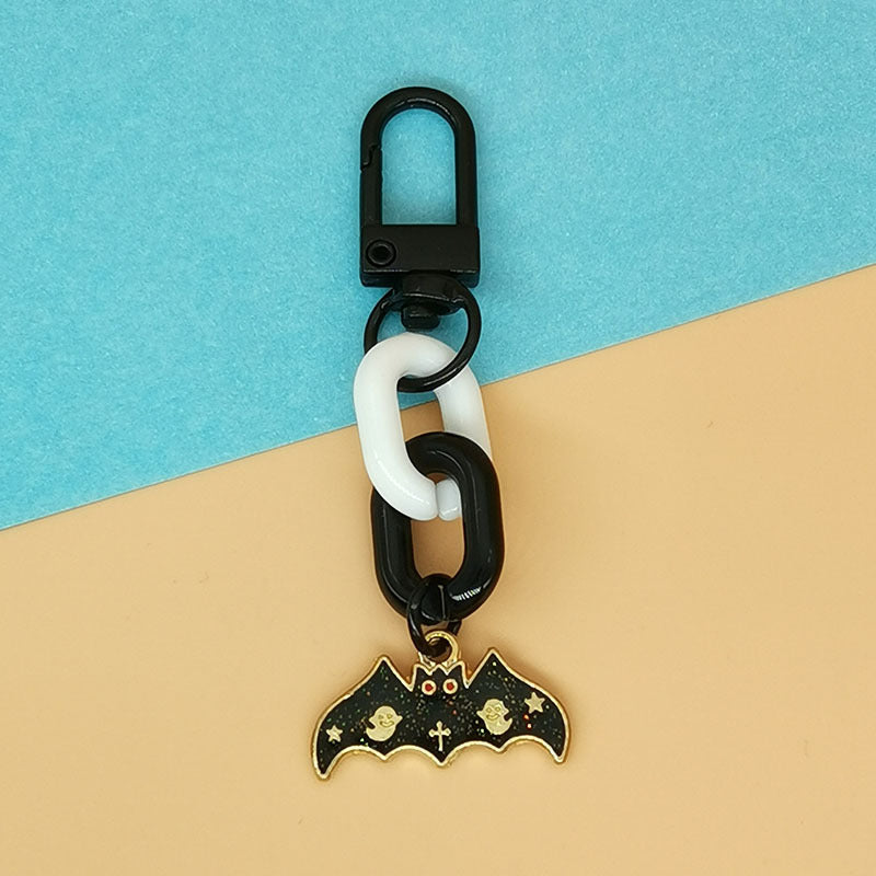 Wholesale Halloween Pumpkin Skull Bat Ghost Alloy Keychain